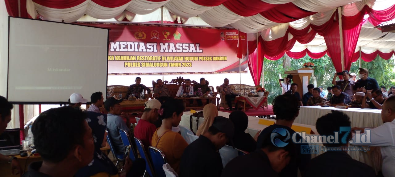 Mediasi Massal Restoratif Justice Dengan 30 Perkara Dari 32 Tersangka Di Wilkum Polsek Bangun 6 COLLAGE 20231002 013444