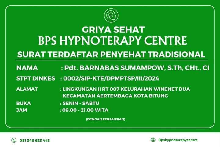 Warga Kota Bitung Dan Sekitarnya, Mudah Mendapatkan Layanan Kesehatan Hipnoterapi 9 IMG 20240603 WA0041